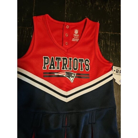 NFL New England Patriots Team Girls Size 12 M Cheerleader Outfit New With Tags - Picture 8 of 10